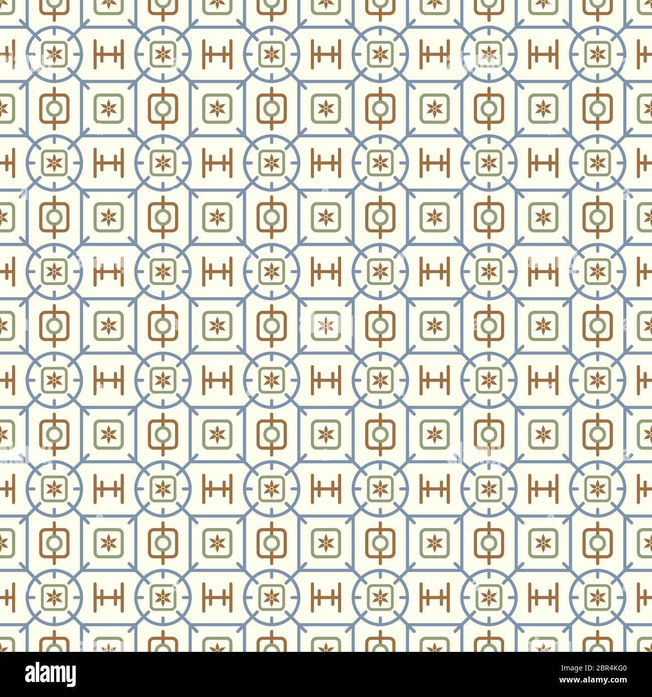 Blue geometric rounded corner rectangle and square and flower and ...