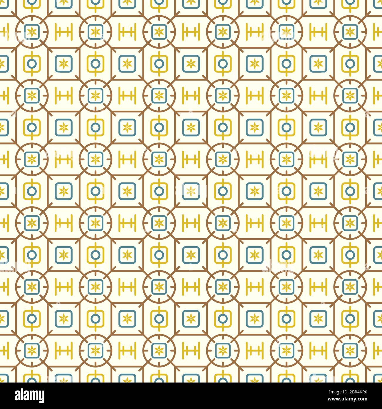 Light Brown geometric rounded corner rectangle and square and flower ...