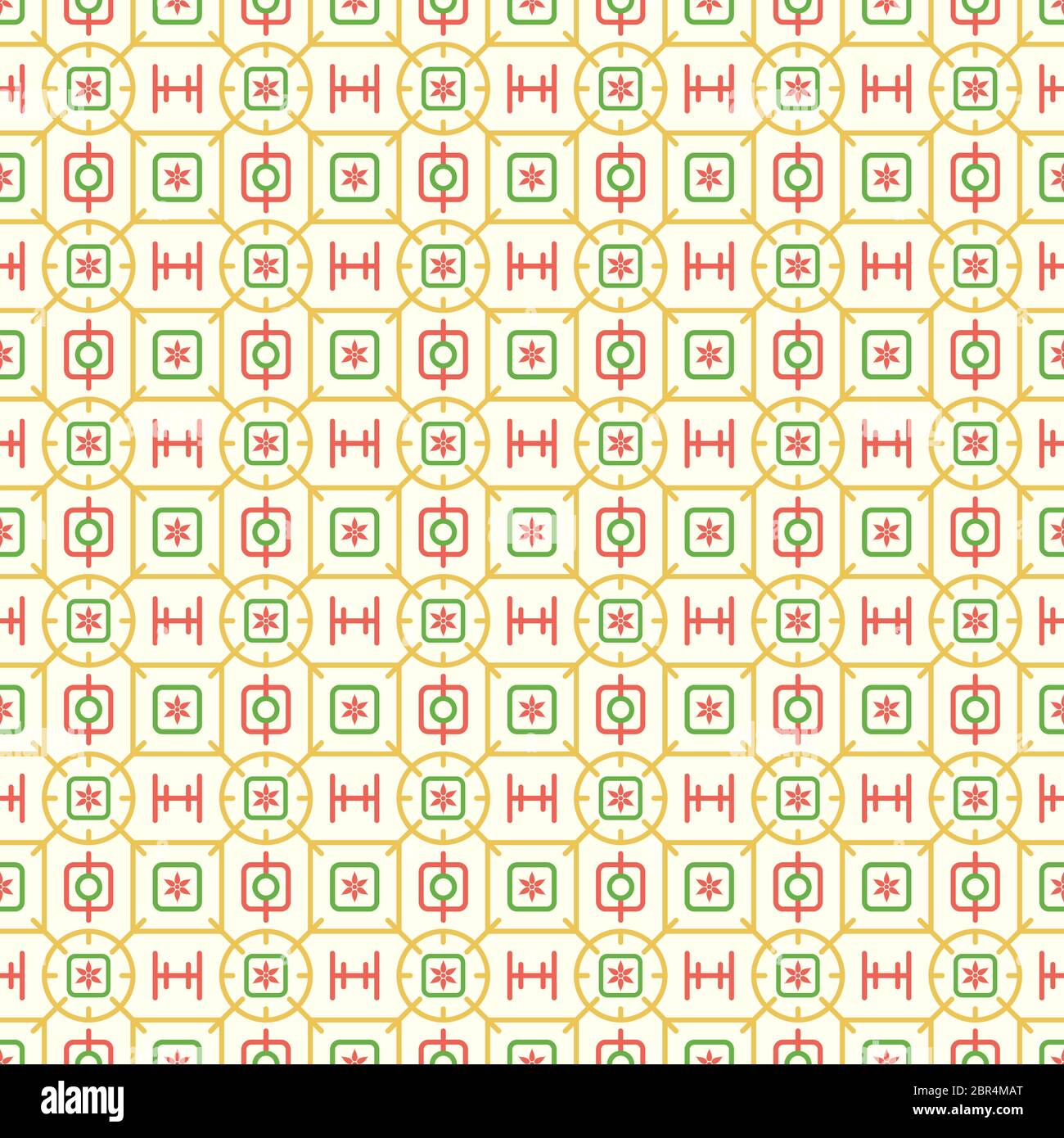 Yellow geometric rounded corner rectangle and square and flower and ...