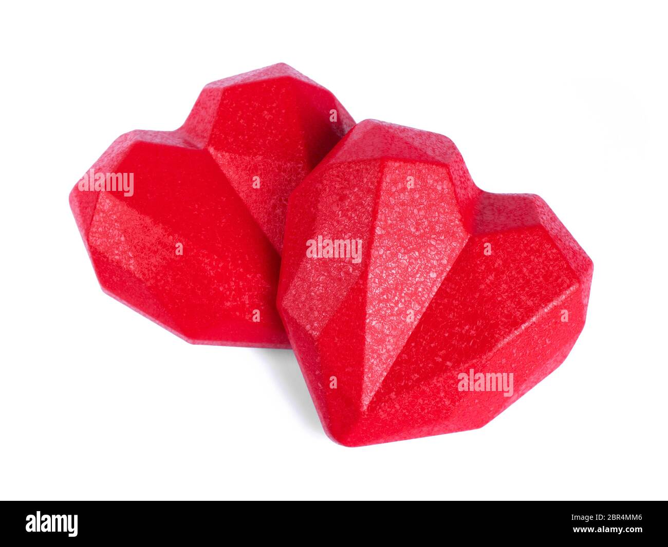 Two hearts isolated on white background Stock Photo - Alamy