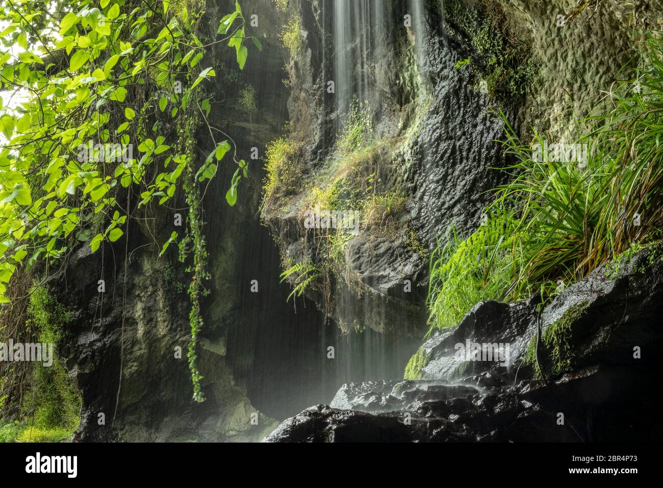 Entrance of the pileki cave located in iyidere district of rize province Stock Photo