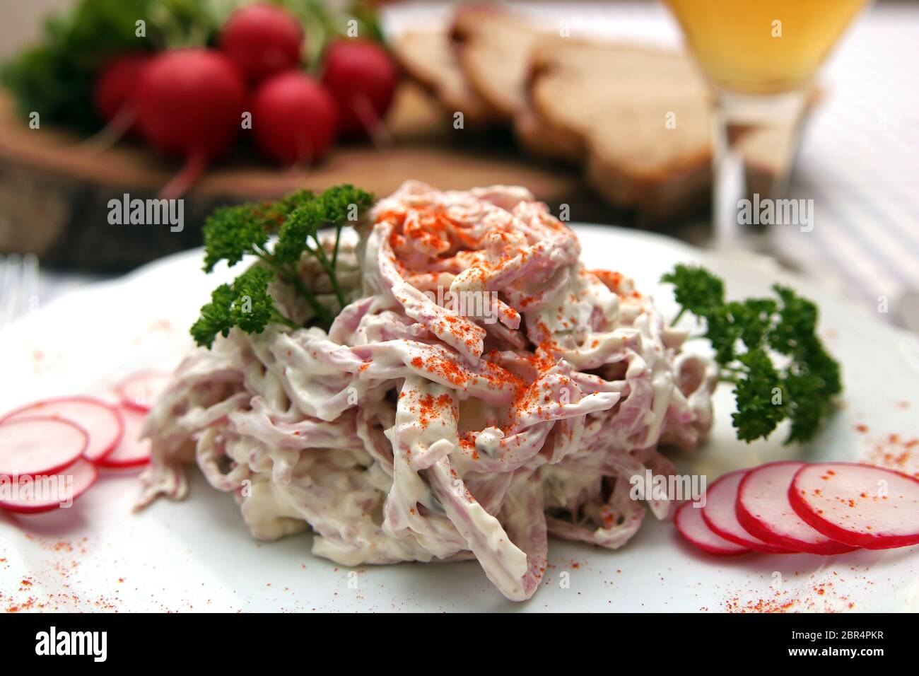 Wurstsalat mit Mayonnaise Stock Photo - Alamy