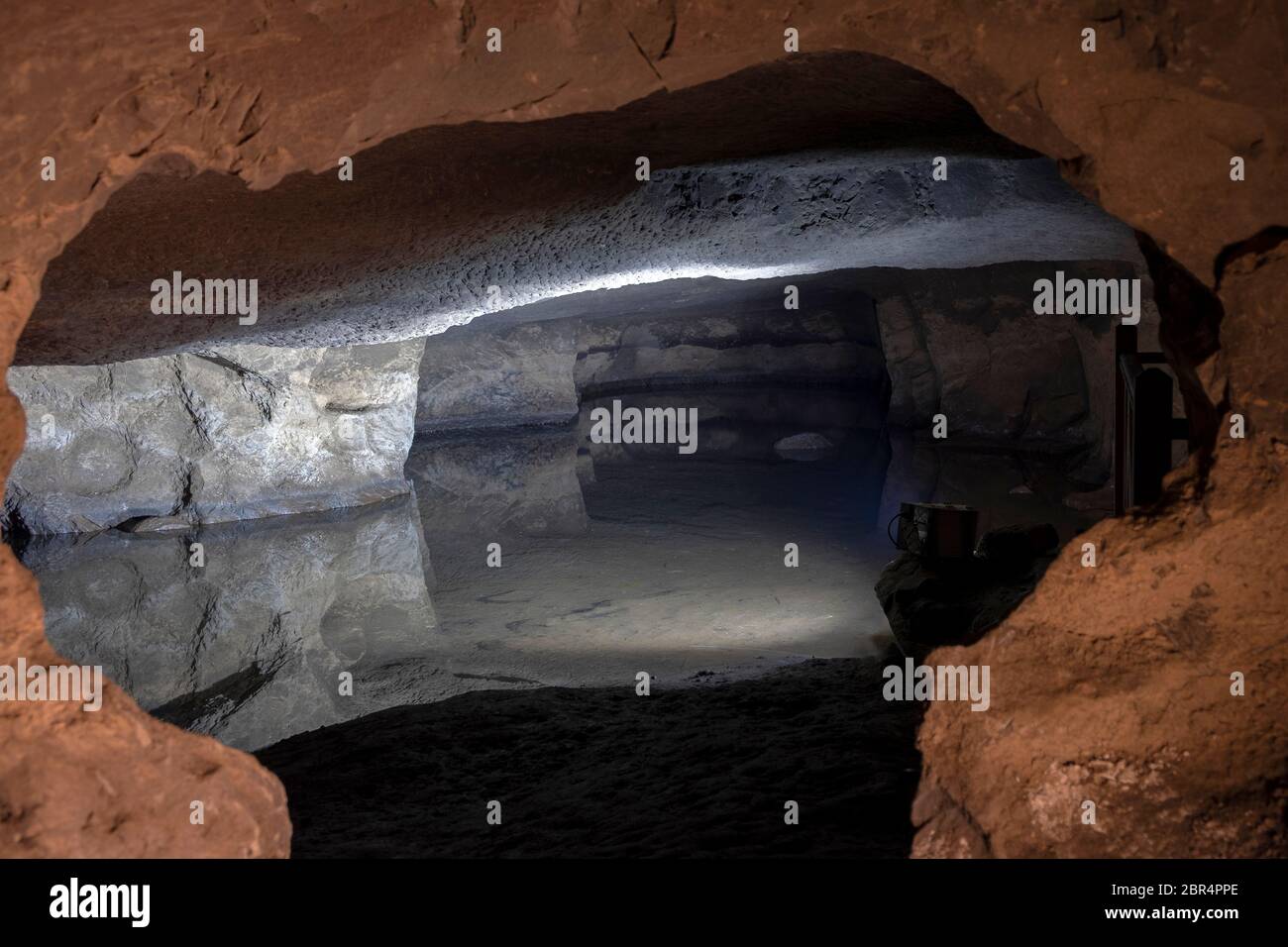 Pileki Stone and soil samples obtained from Pileki Cave in Rize Stock Photo