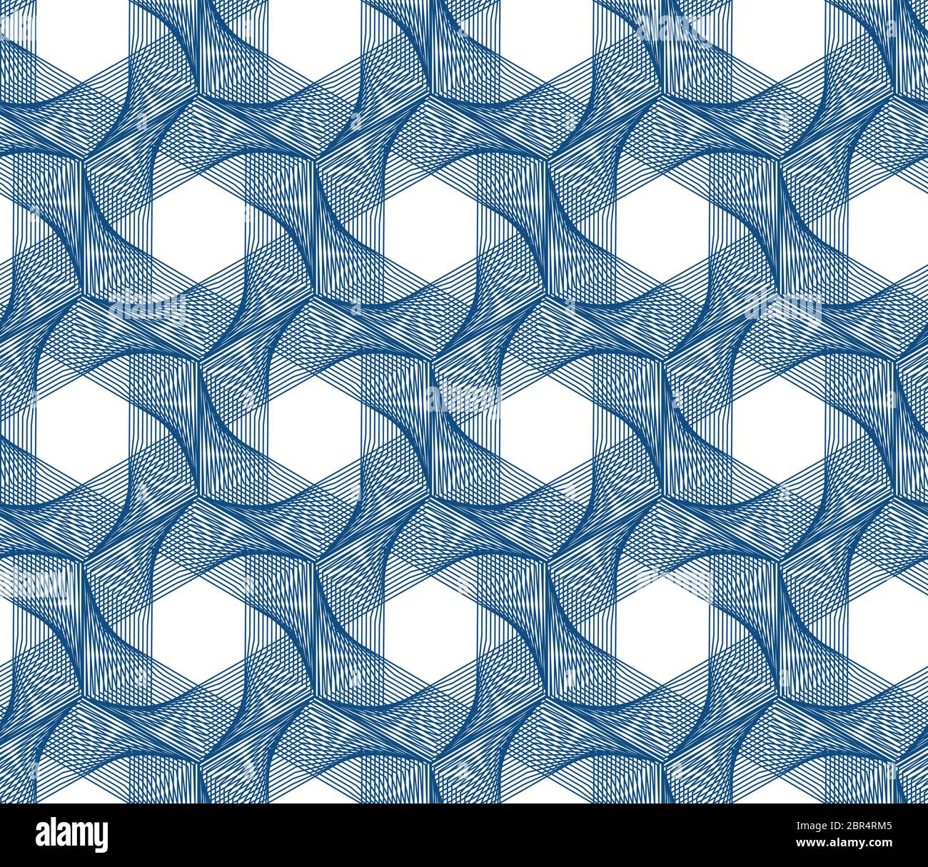 Classic Blue color 2020 web graphic pattern. Vector blue guilloche seamless pattern design Stock Vector