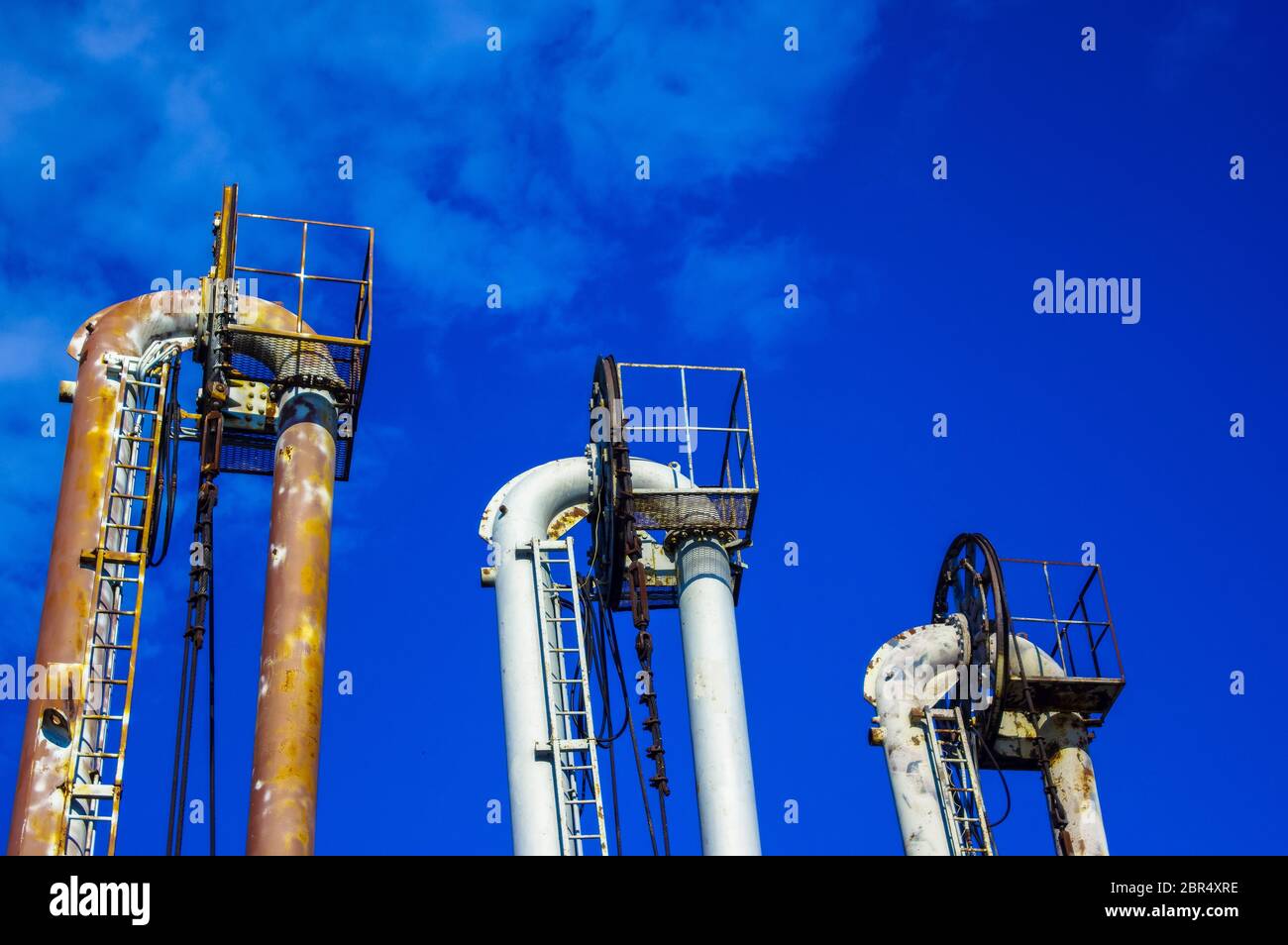 Oil pumps. Offshore Industry oil and gas production petroleum pipeline  Stock Photo - Alamy