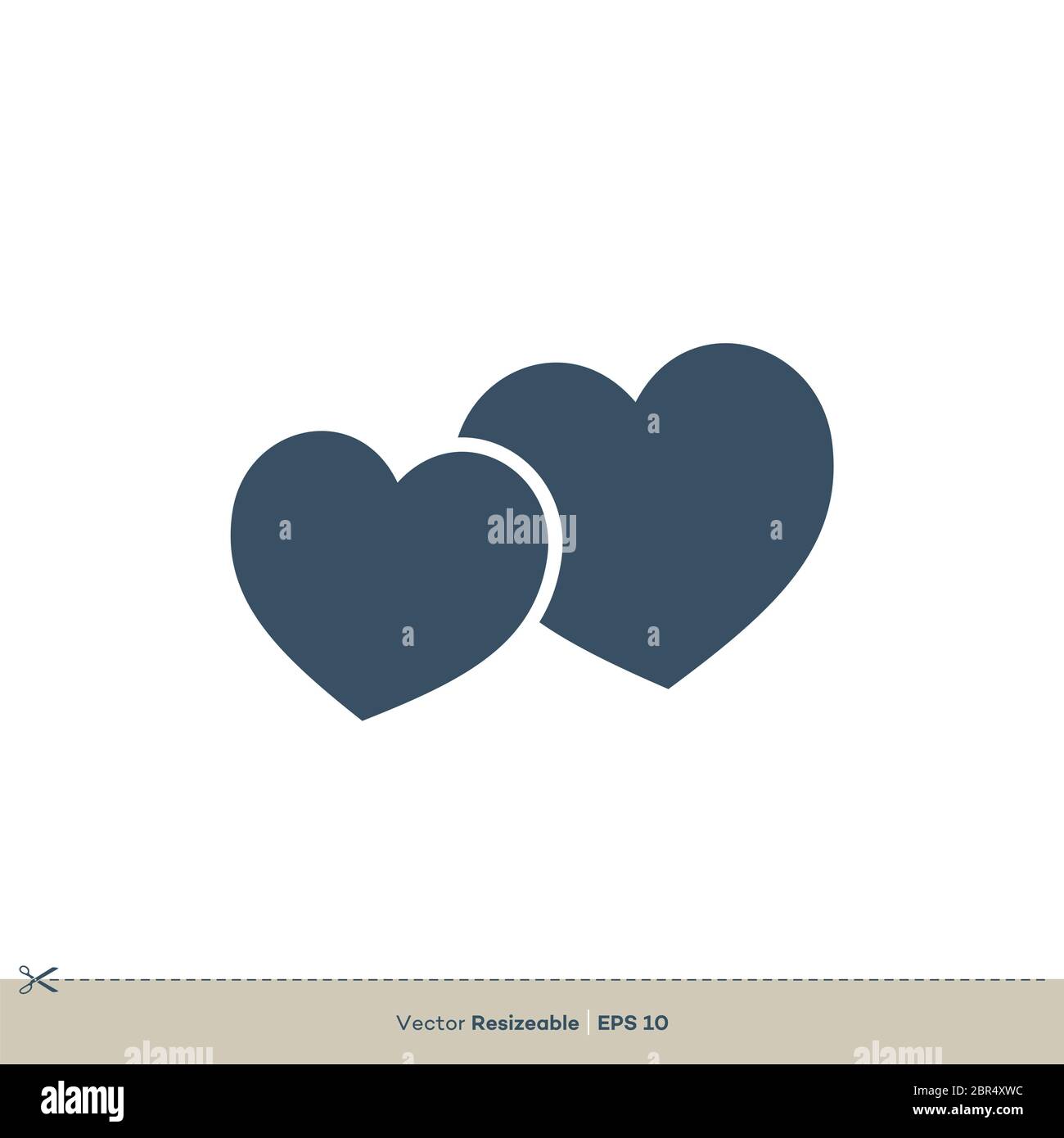 Heart Couple vector Logo Template Illustration design Stock Photo - Alamy
