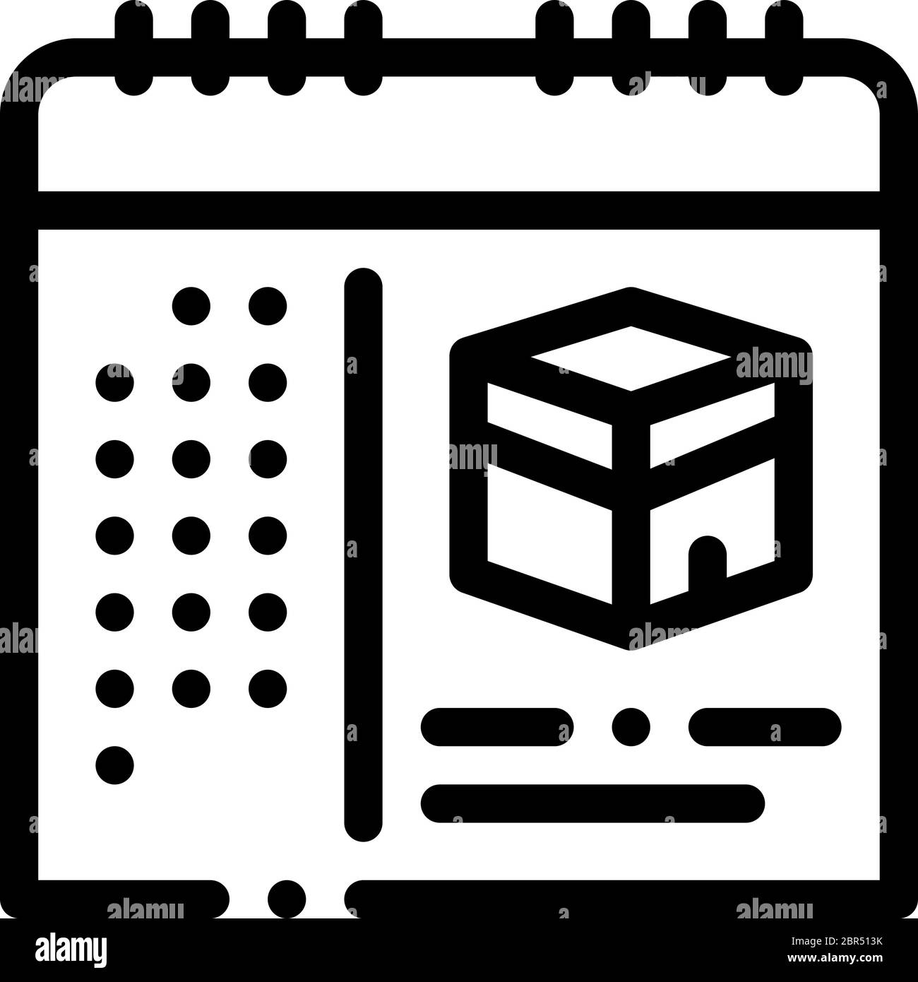 calendar time visiting kaaba icon vector outline illustration Stock Vector