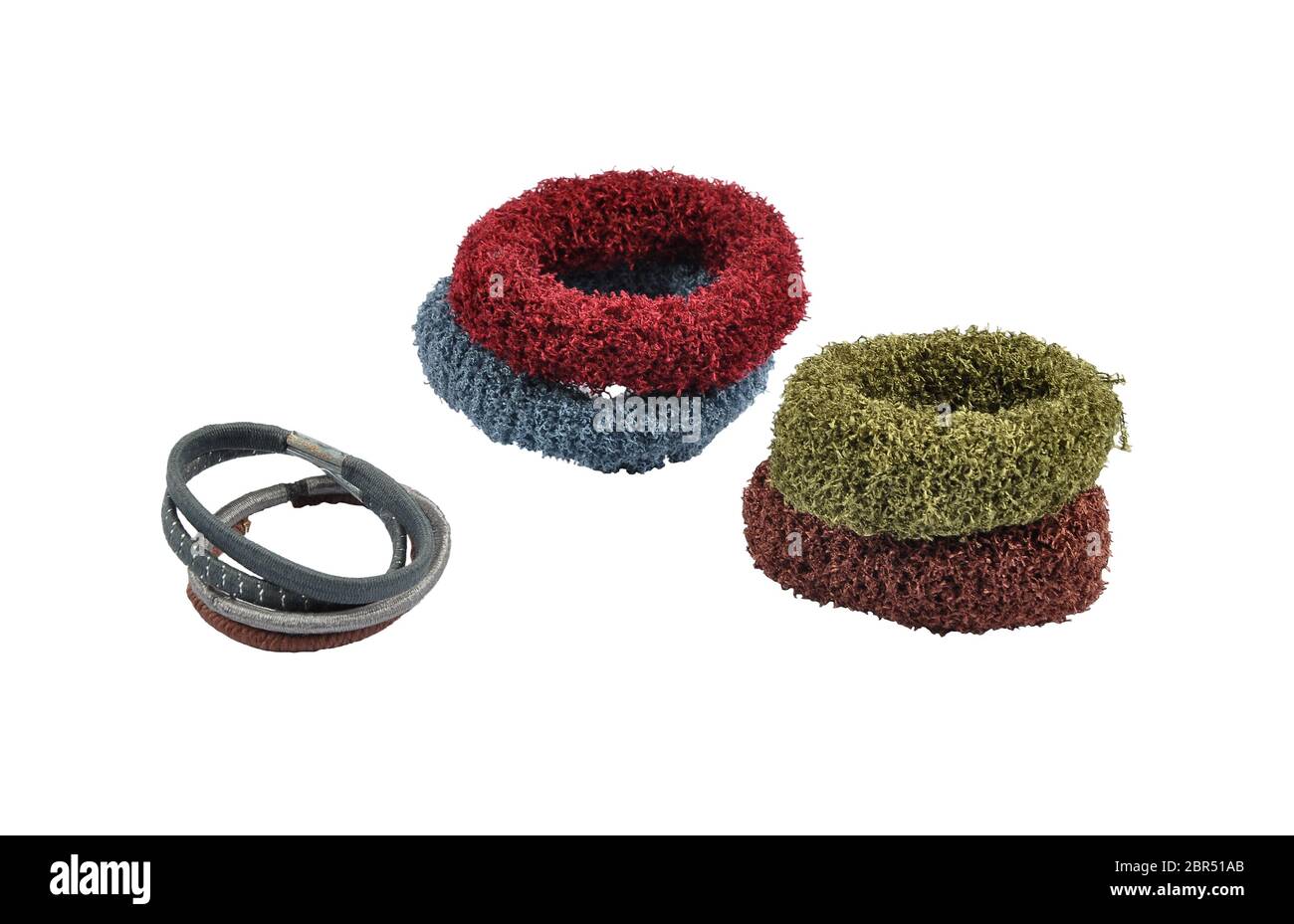 white hair bobbles