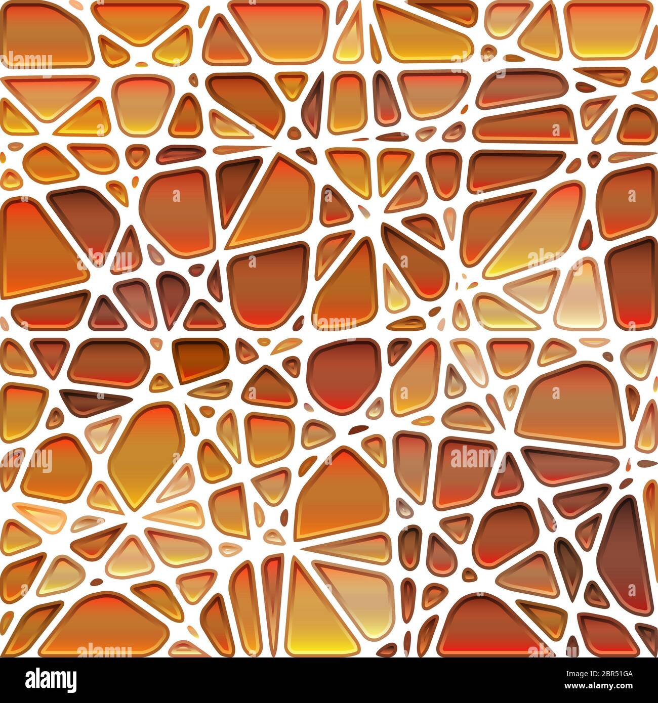 abstract stained-glass mosaic background - orange and brown Stock Photo ...