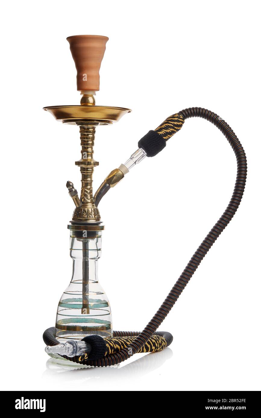 Egyptian hookah (shisha) isolated on a white background Stock Photo Alamy