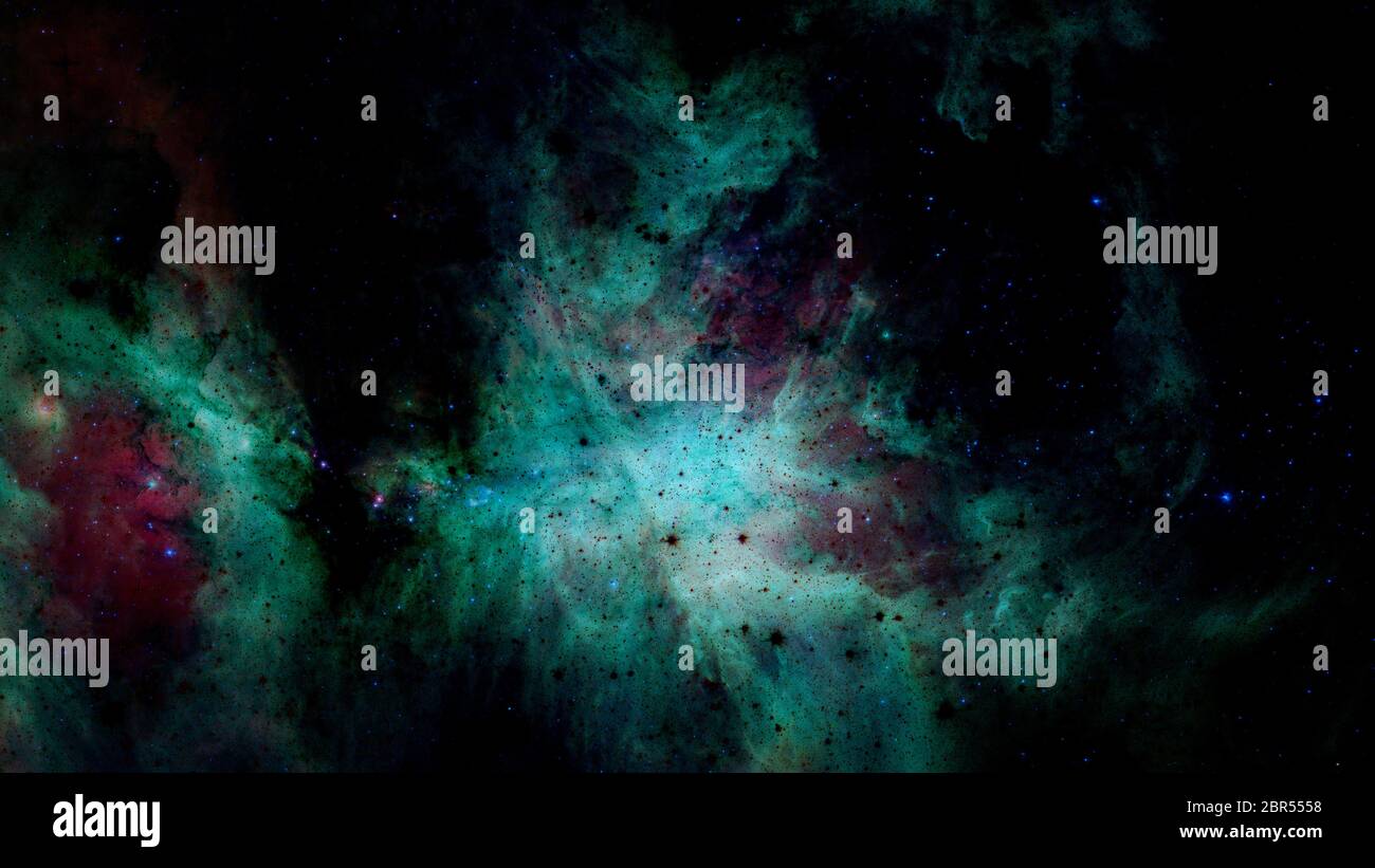 Nebula and galaxies in deep space. Elements of this image furnished by ...