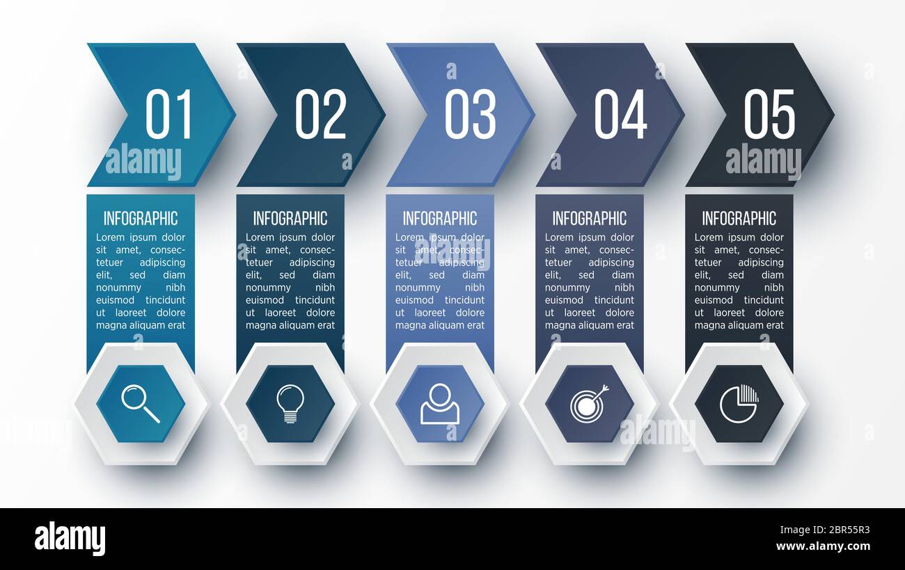 Vector 3D infographic template for presentation. Business data ...