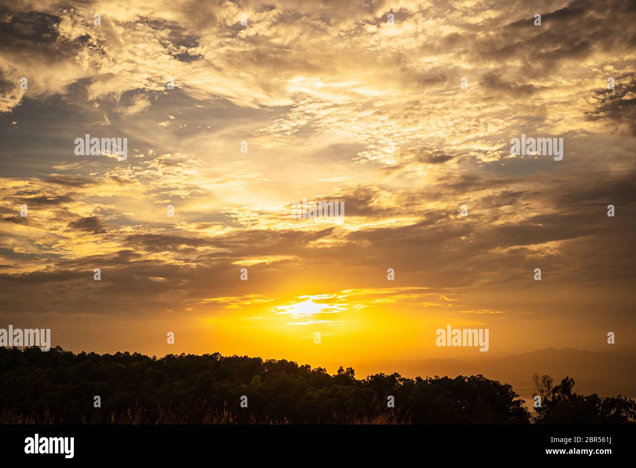 Dramatic sunset clouds on sky in a summer evening Stock Photo - Alamy