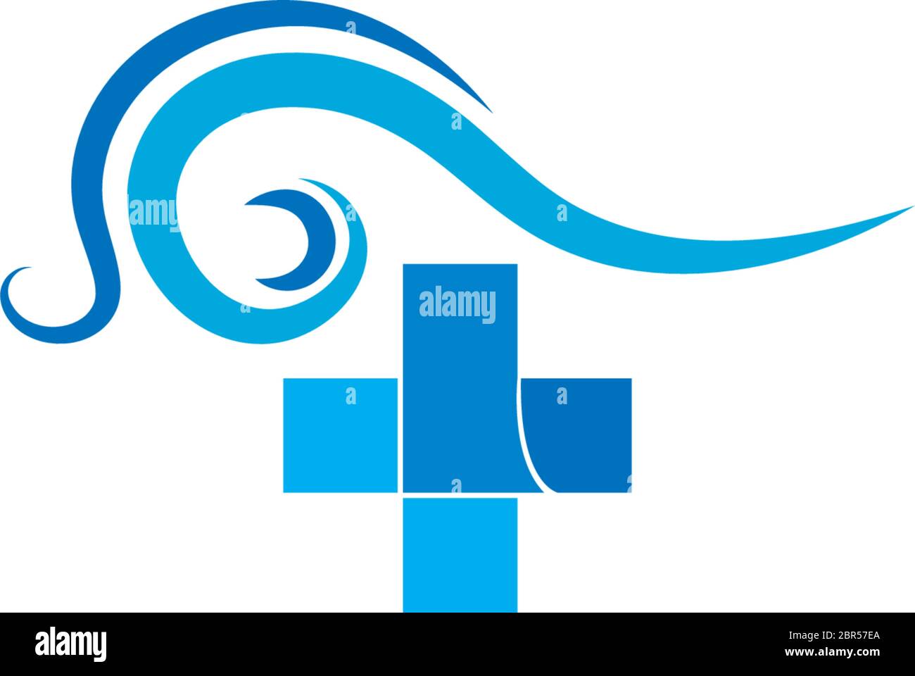 Healty wave logo icon illustration Stock Vector