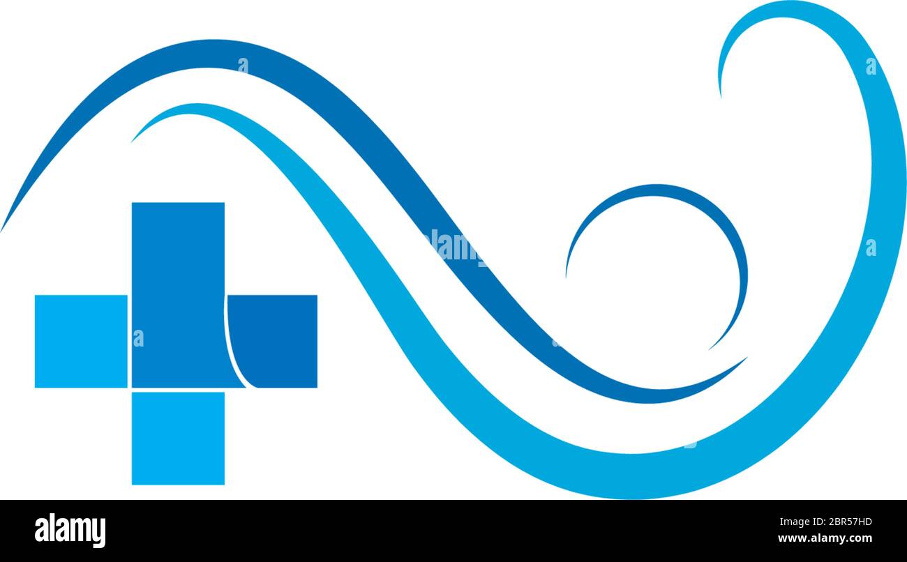 Healty wave logo icon illustration Stock Vector