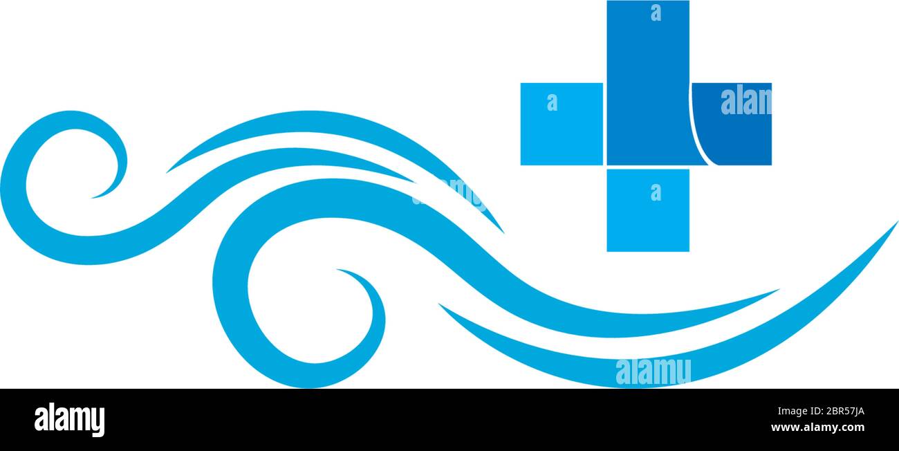 Healty wave logo icon illustration Stock Vector