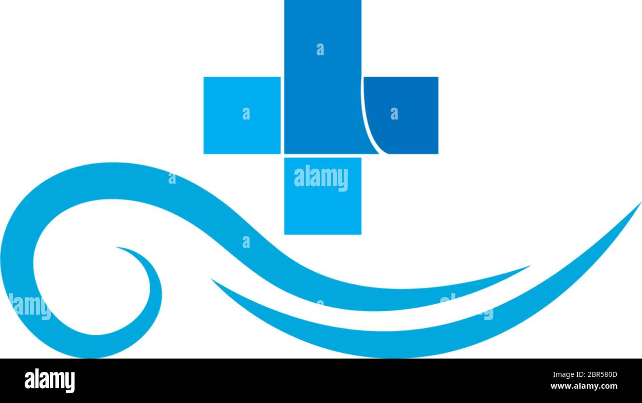 Healty wave logo icon illustration Stock Vector