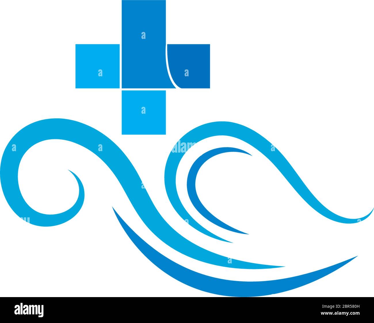 Healty wave logo icon illustration Stock Vector