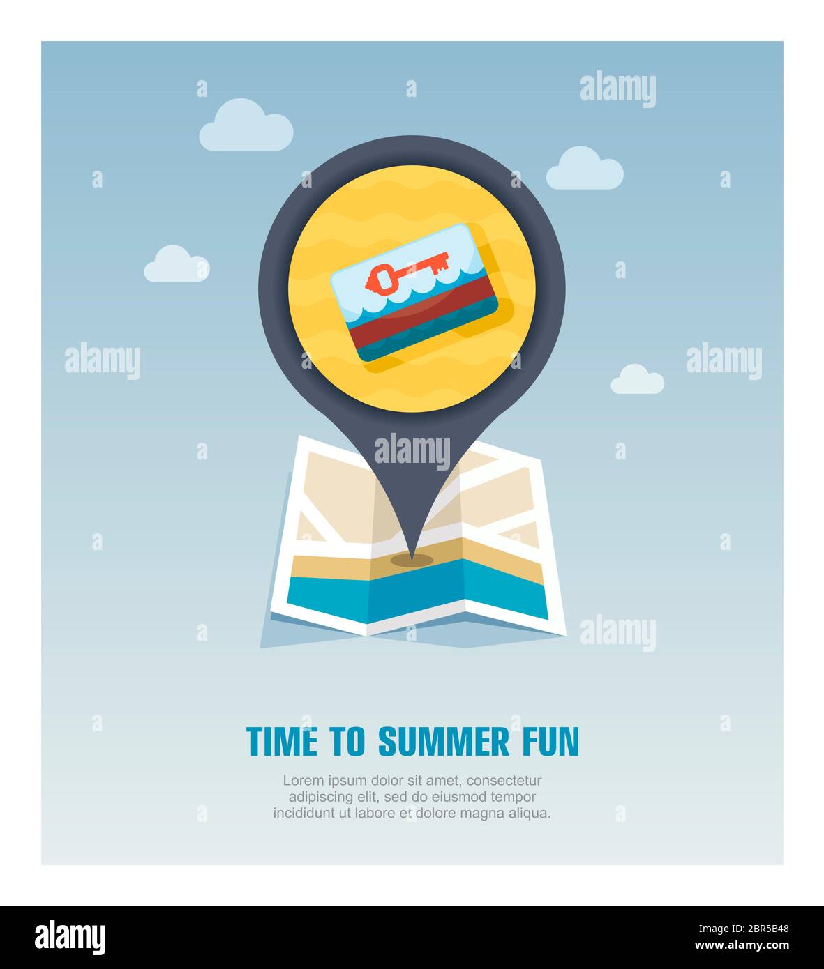 Electronic keycard vector pin map icon. Key card. Travel Map pointer