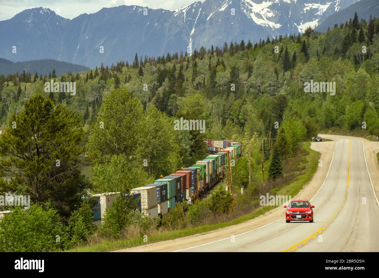 EN ROUTE KAMLOOPS TO WHISTLER, CANADA JUNE 2018 Shipping containers