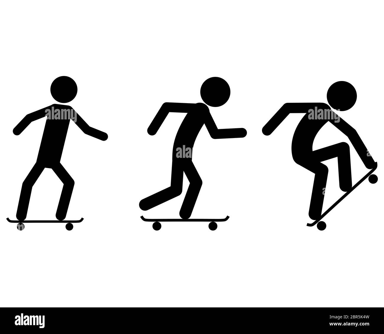 Piktogramm Skateboard fahren Stock Photo - Alamy