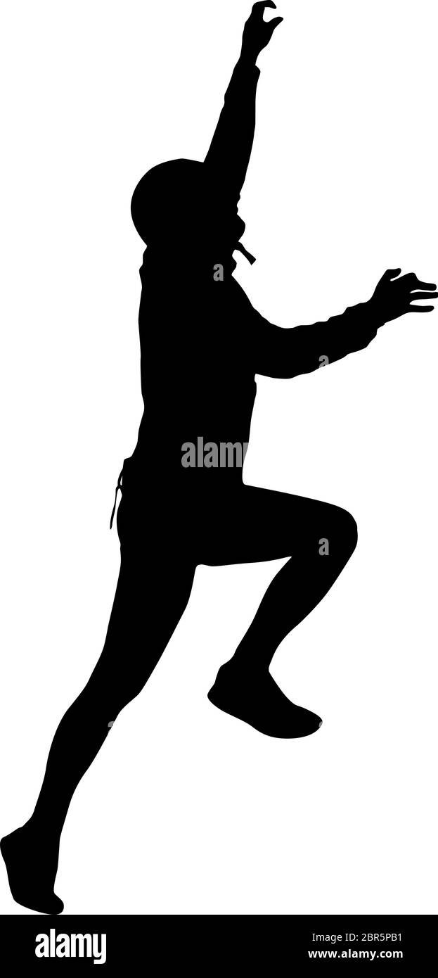 Climber on top rock Cut Out