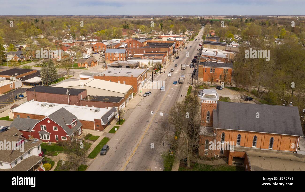 Traffic moves around downtown on Main Street in Indiana at North ...