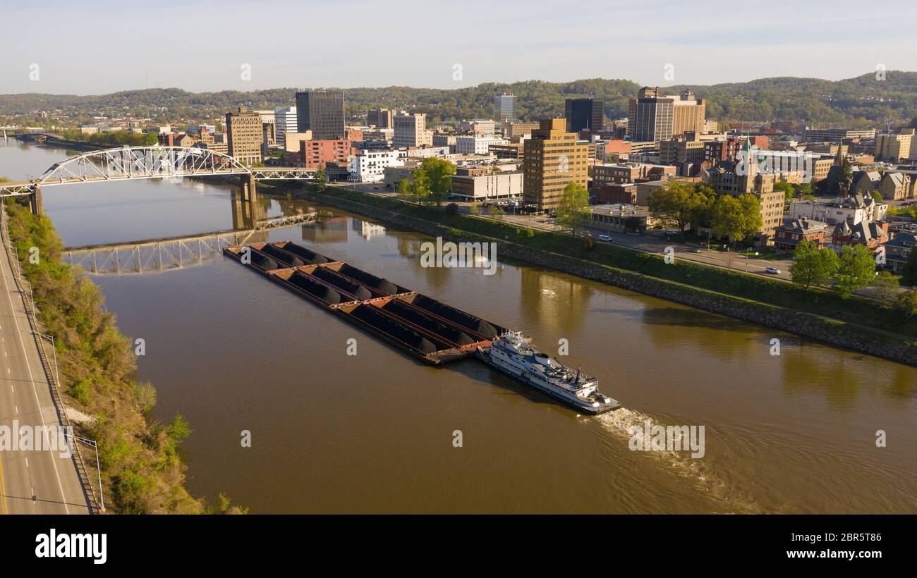 City view from the kanawha river hires stock photography and images