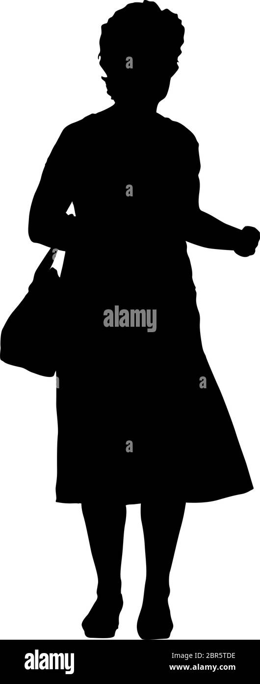 Black silhouettes woman with arm raised on a white background Stock ...