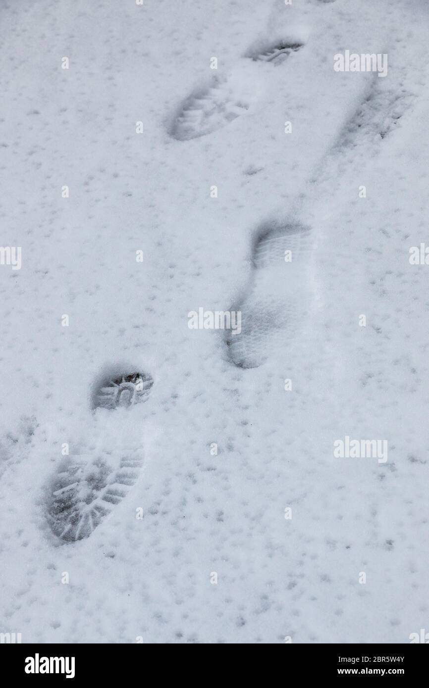 Human traces snow landscape hi-res stock photography and images - Alamy