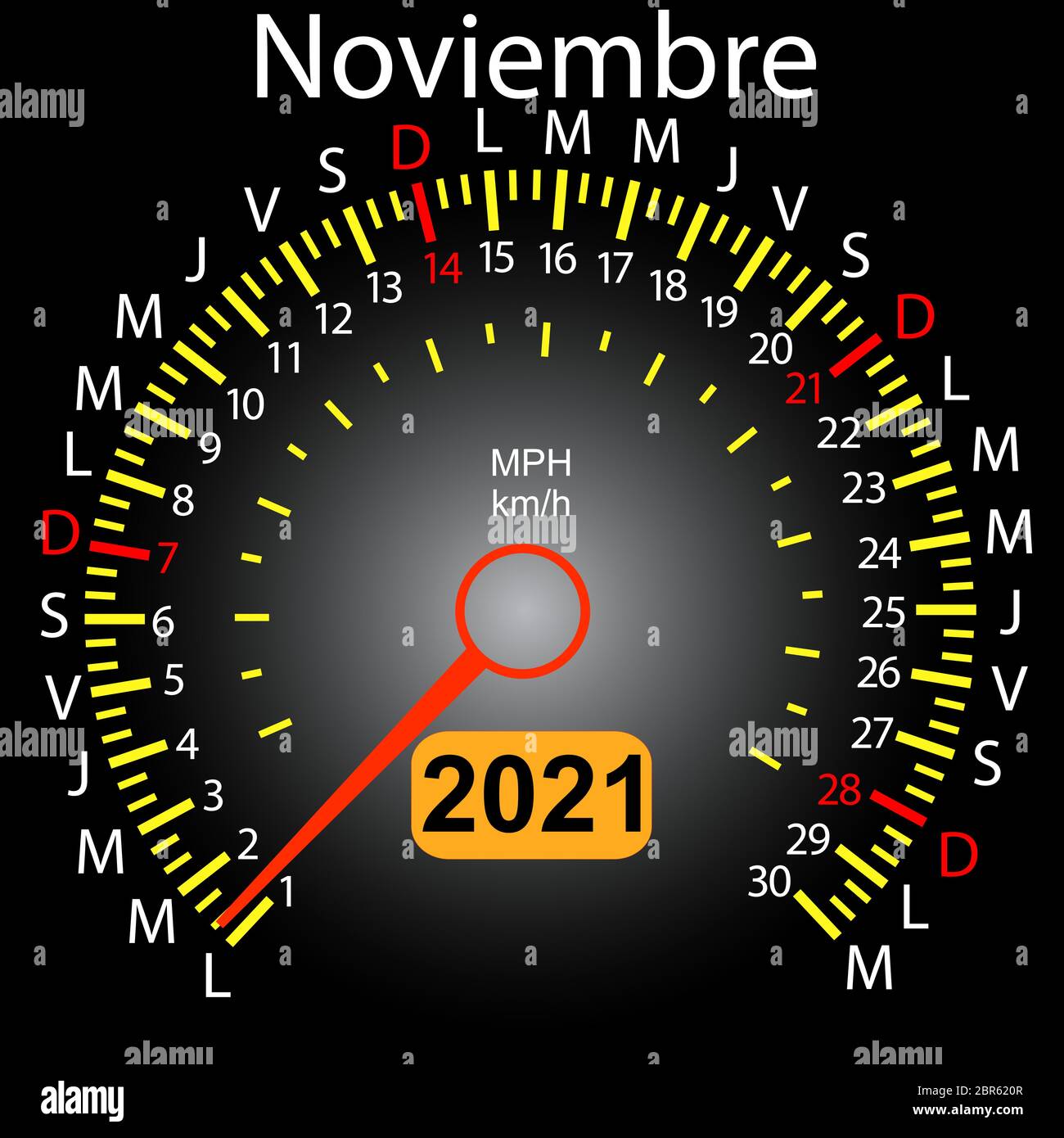 November month in spanish calendar hi-res stock photography and images -  Alamy