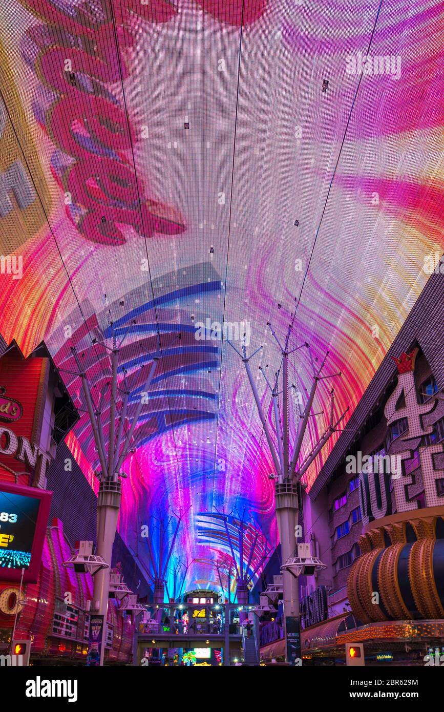 light show at Fremont Street Experience,las vegas,Nevada,usa 06/24/15