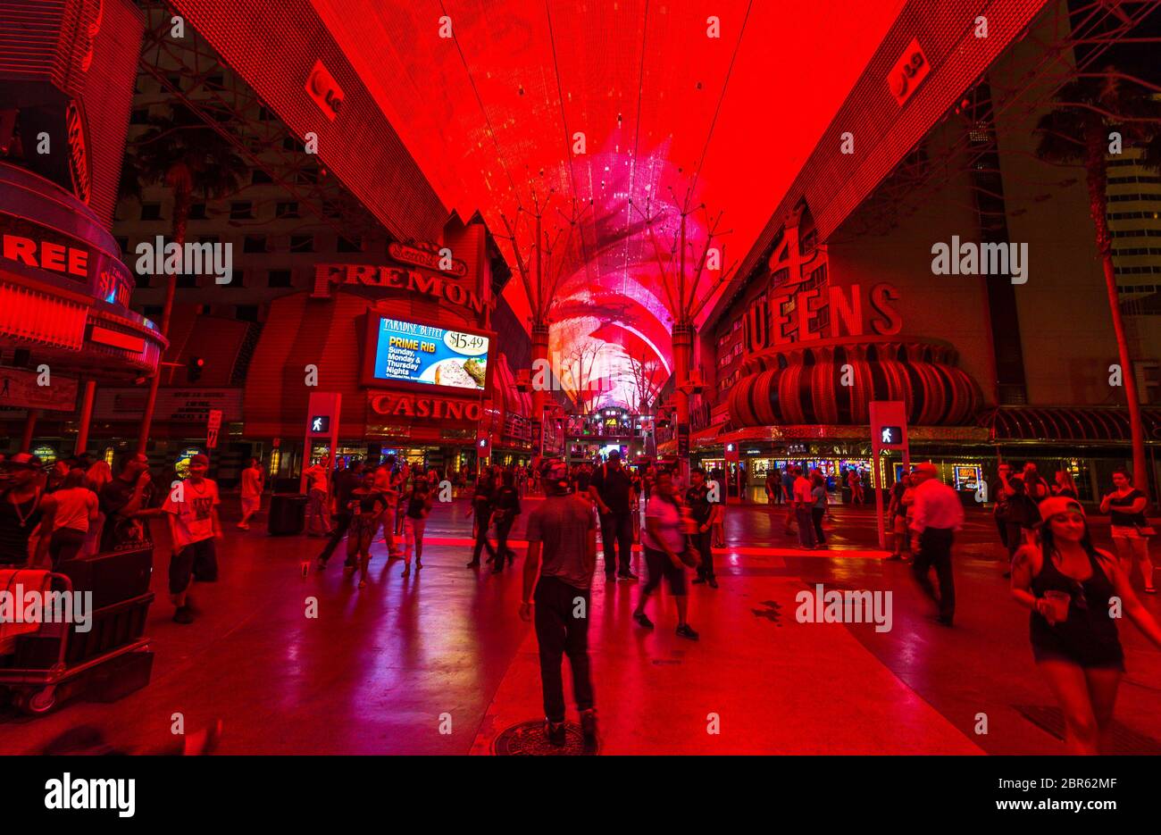 light show at Fremont Street Experience,las vegas,Nevada,usa    -06/24/15 -for editorial use only. Stock Photo