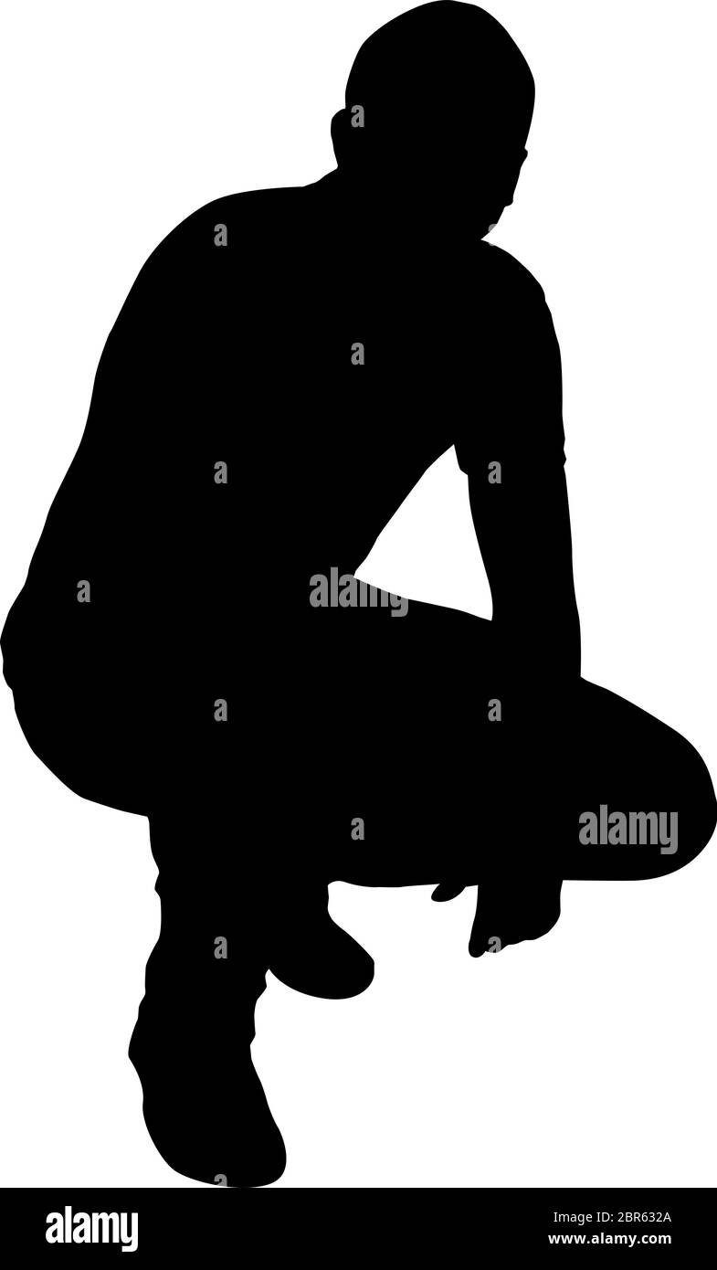 Silhouette of a walking man on a white background Stock Vector Image ...