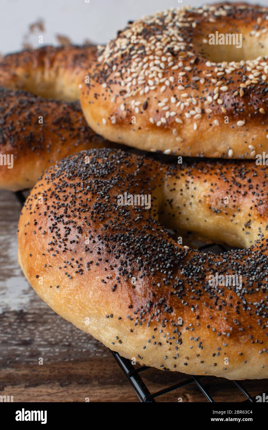 homemade sandwich bagel Stock Photo Alamy