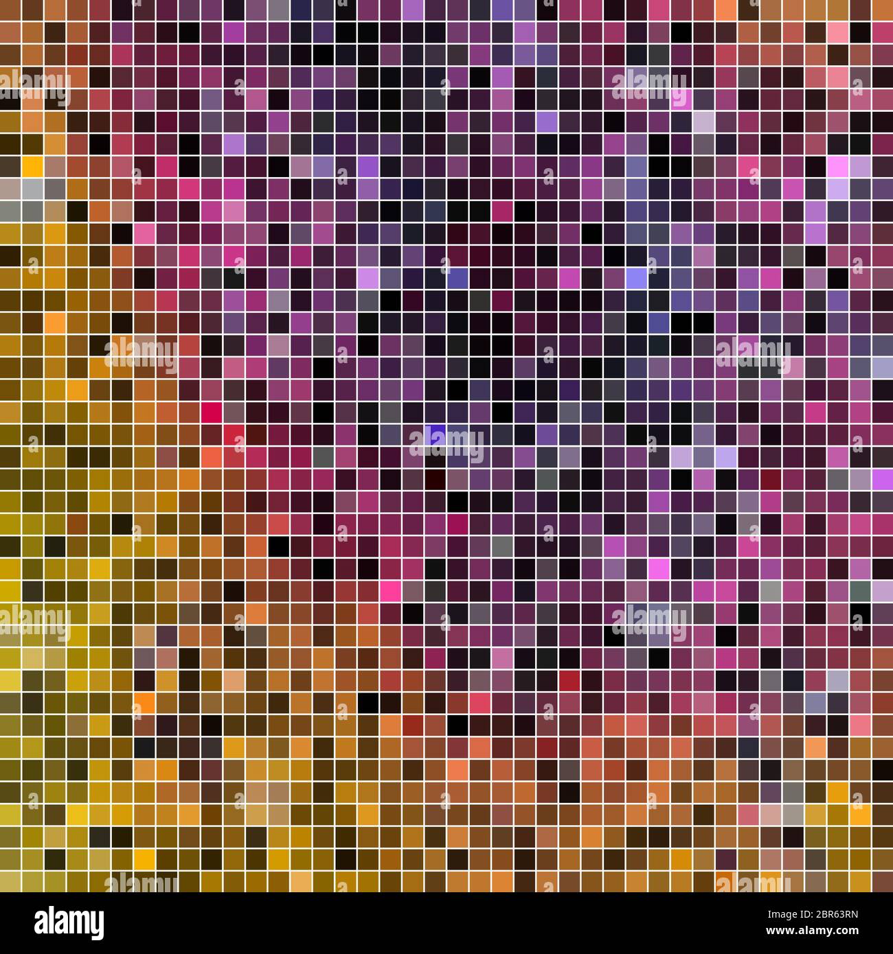 abstract square pixel mosaic background - yellow and violet Stock Photo ...