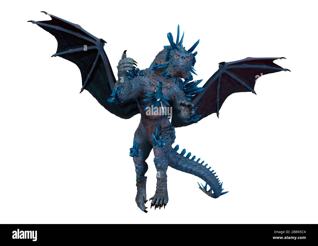 3D rendering of a fantasy dragon isolated on white background Stock ...