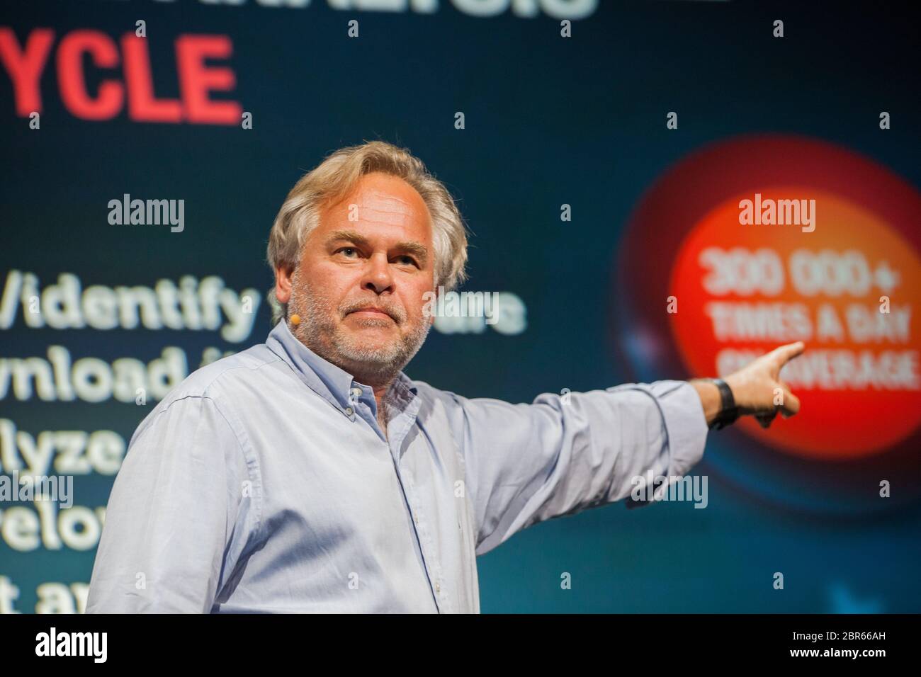 Eugene Kaspersky, world-renowned cybersecurity expert,  Chairman and CEO of Kaspersky Lab, speaking at Starmus  Festival 2016, Tenerife, Canary Island Stock Photo