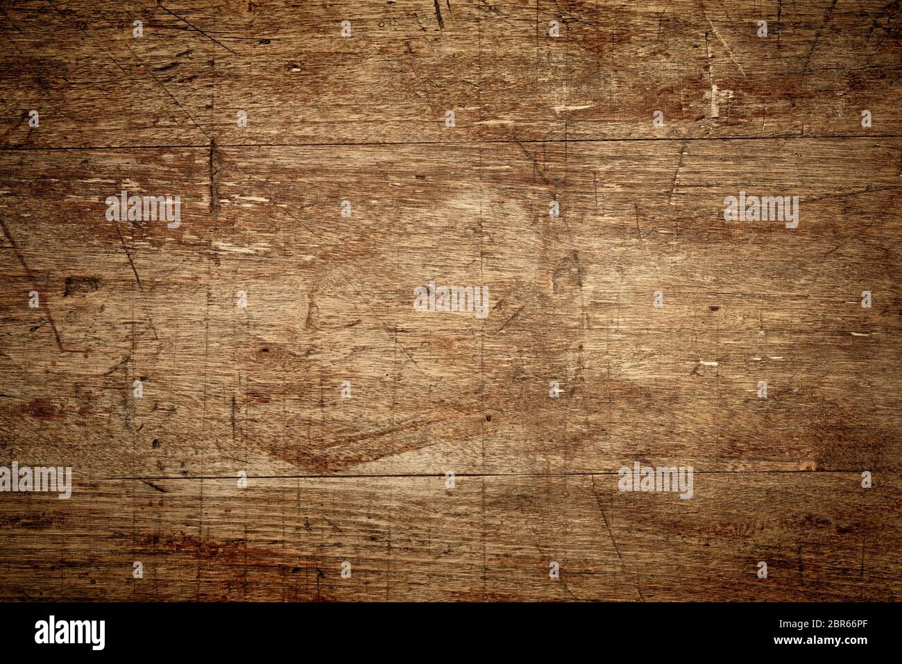 Dark Brown Wood Texture with Scratches as Background Stock Photo