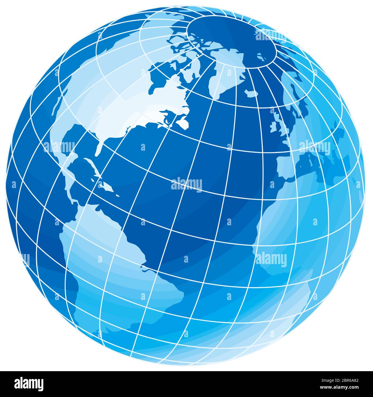 Sphere Map Of The World Map Earth World Planet Global Sphere Blue Lines Illustration Stock Photo -  Alamy