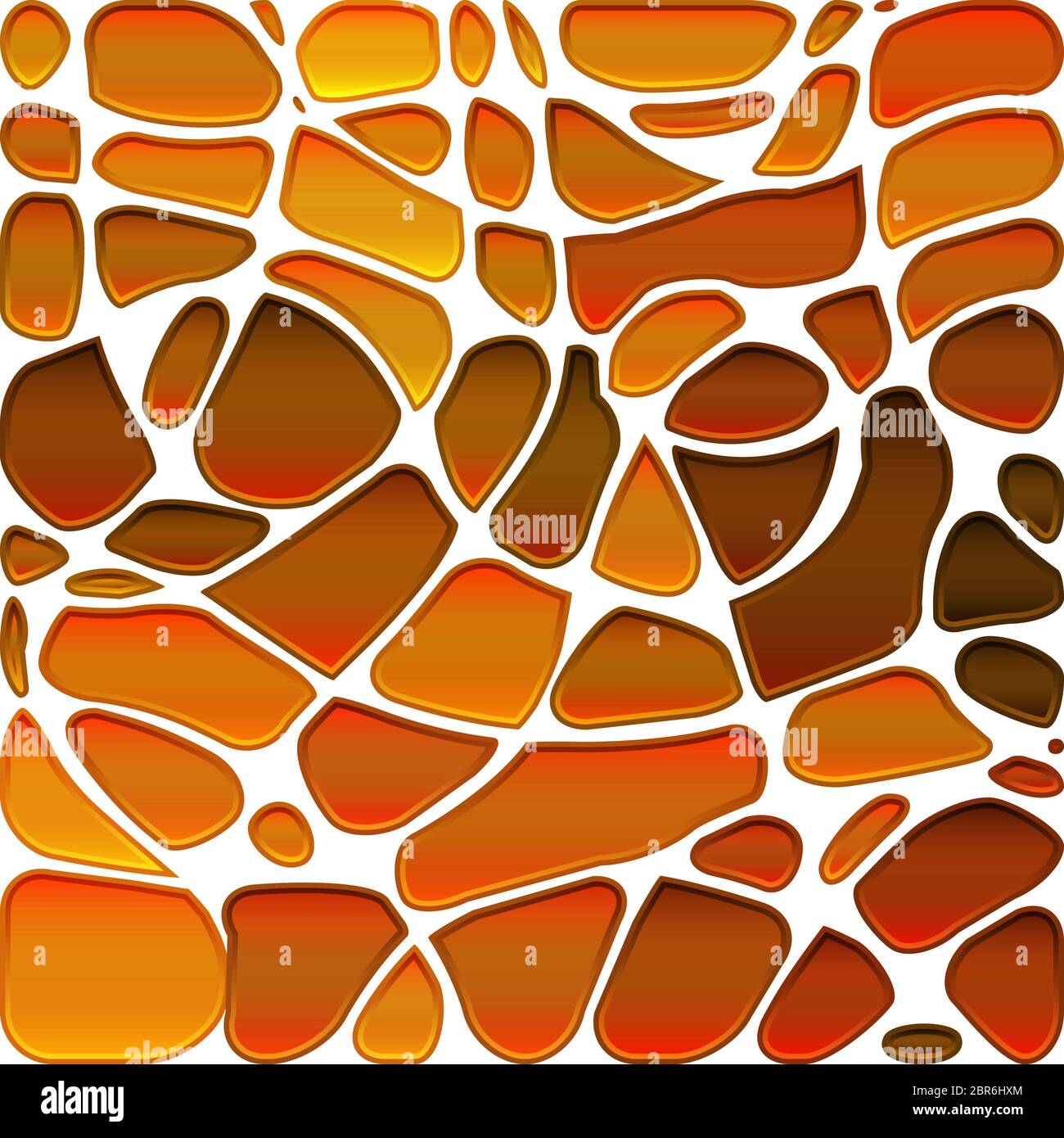 abstract stained-glass mosaic background - orange and brown Stock Photo ...