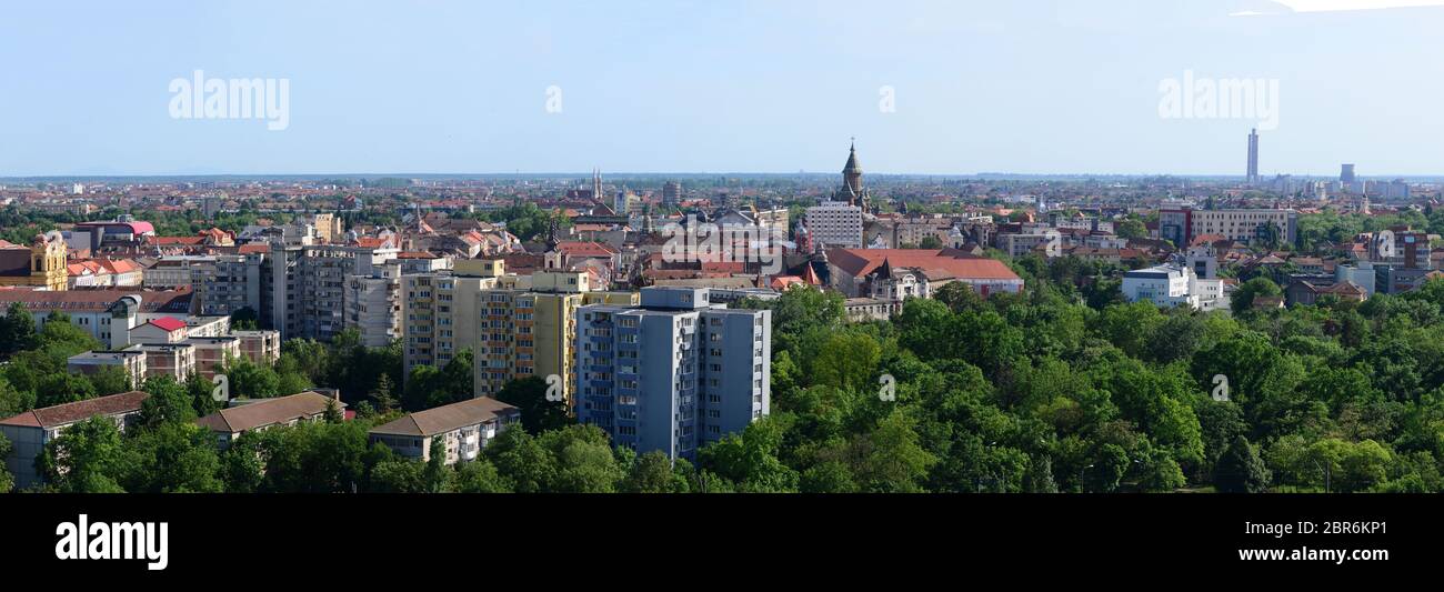 Timisoara city skyline city panorama bird eye view Stock Photo