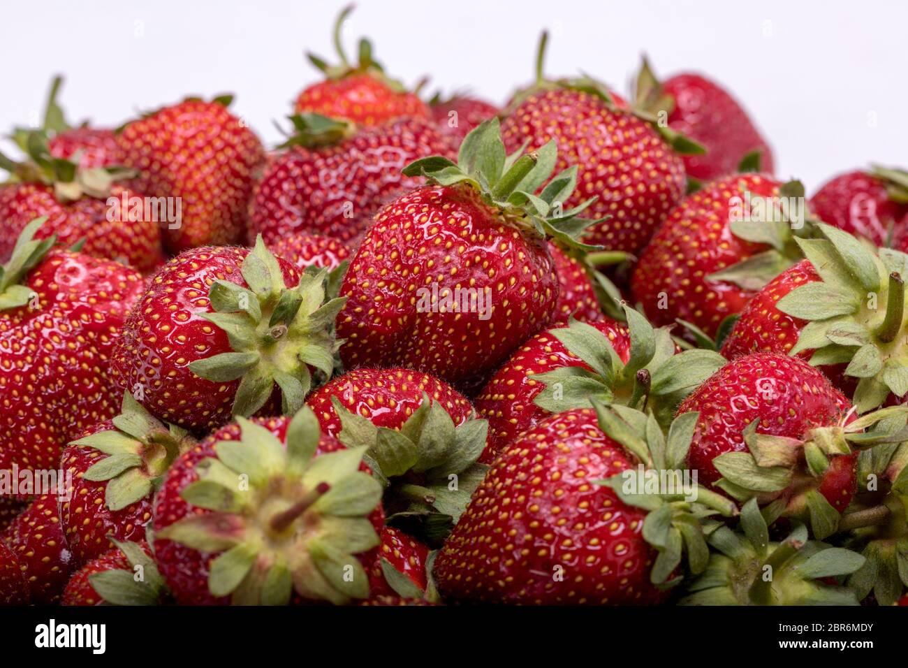 fresh ripe strawberries isolated on white background Stock Photo - Alamy