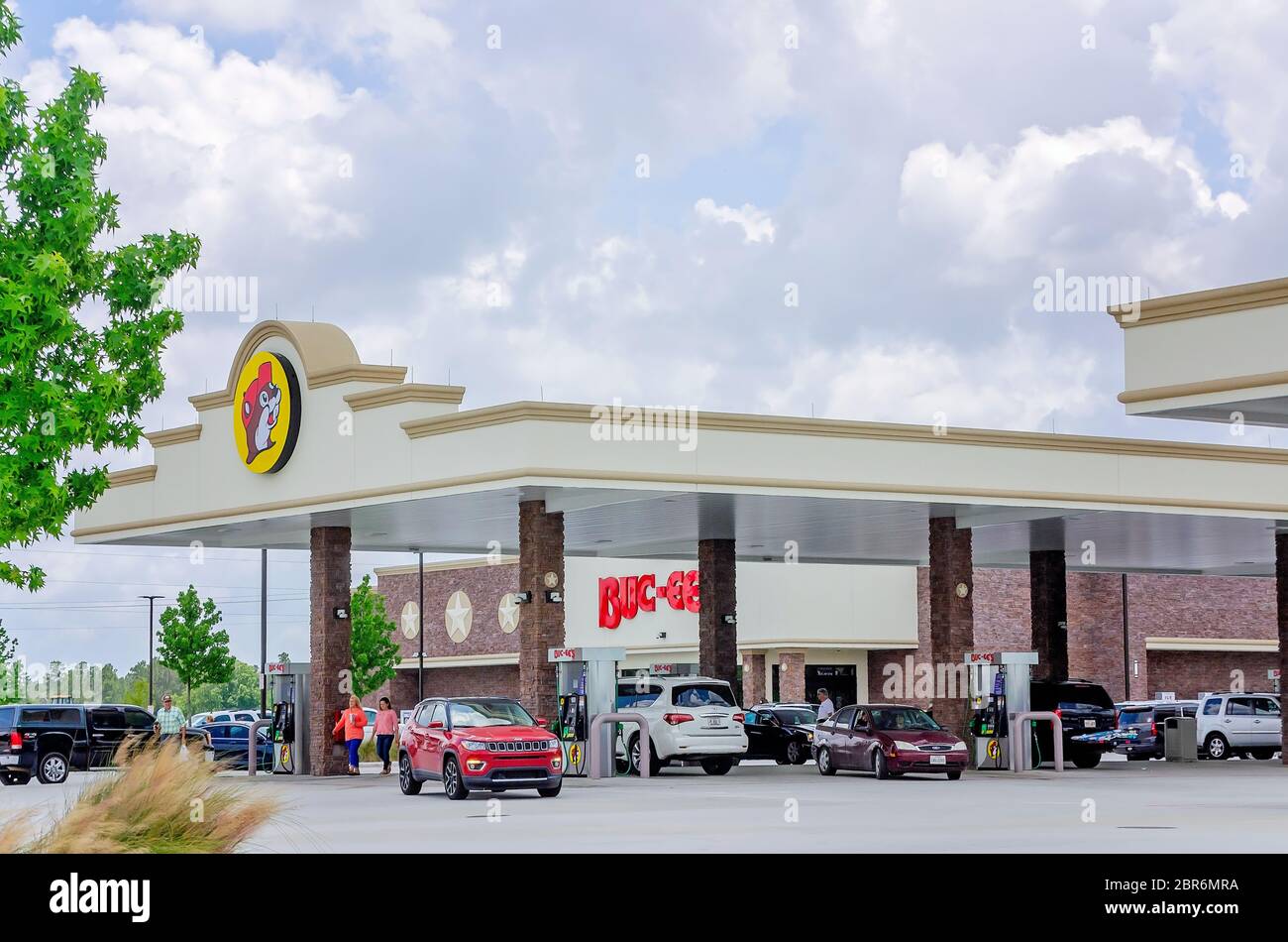 People pump gas at Bucee’s travel center off I10 in Robertsdale