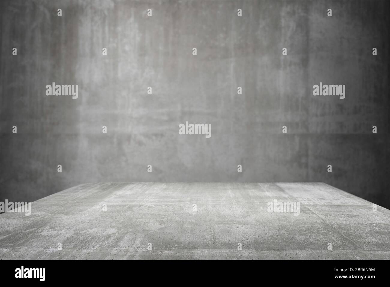 concrete table with concrete wall for background. Stock Photo