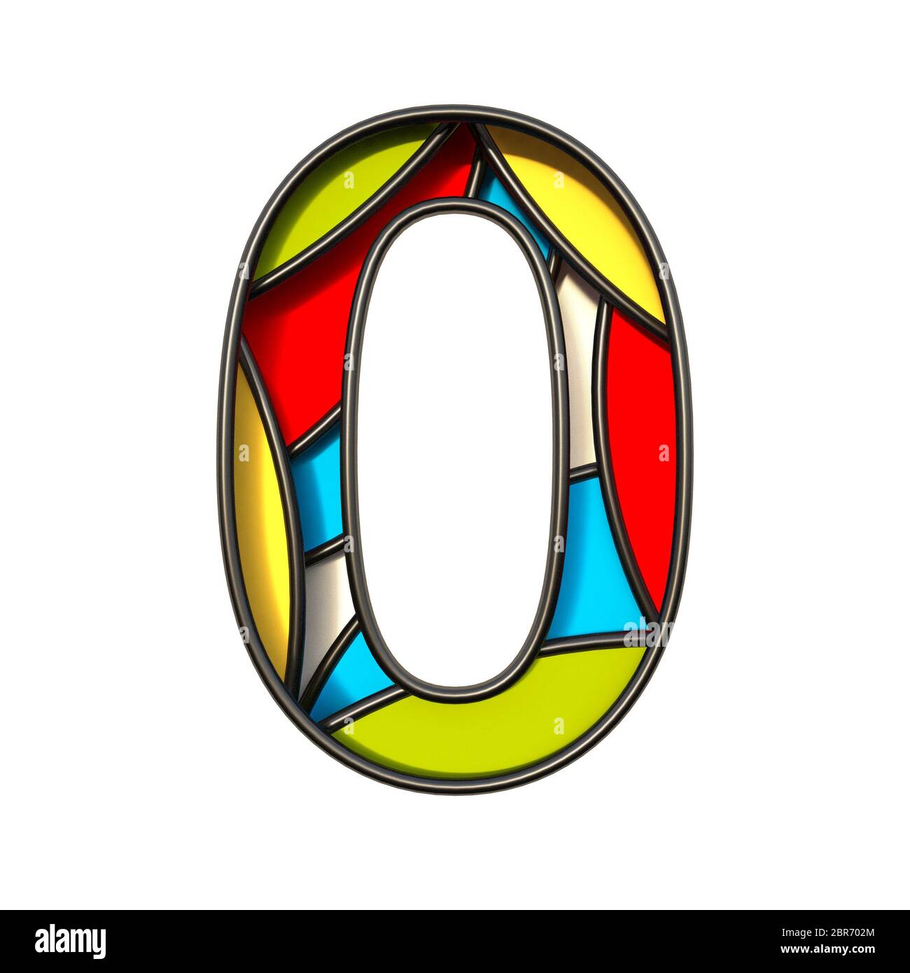 number 0 digital sign yellow fluffy font on black background 3d rendering stock photo alamy