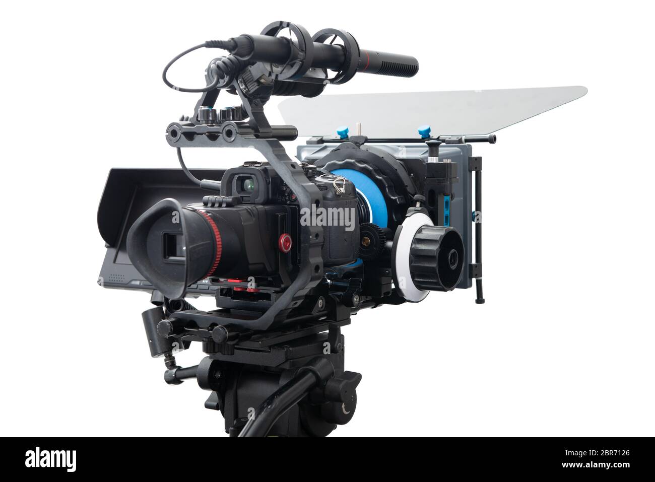 DSLR video camera rig isolated on the white background Stock Photo - Alamy