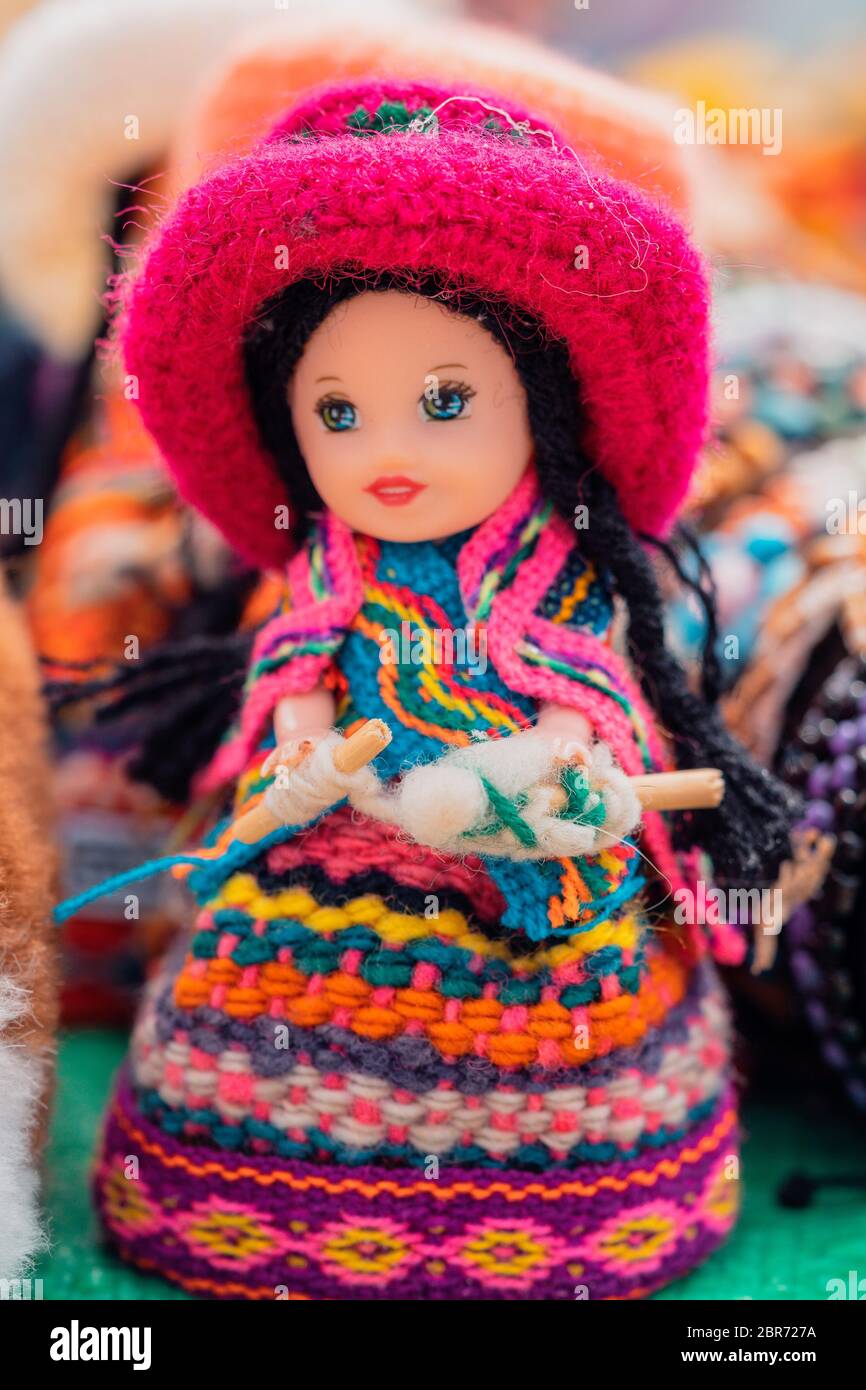 Andean doll crafts - Cajamarca Peru By Nuel Cruz Stock Photo