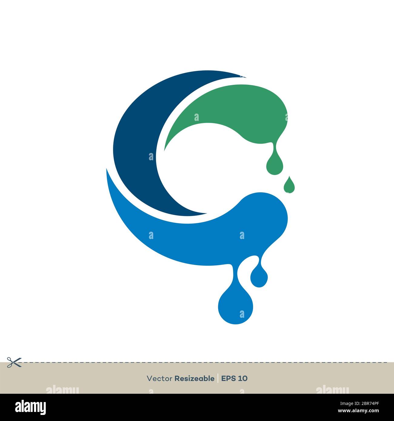 C Letter Vector Icon Logo Template Flat Design Stock Photo - Alamy