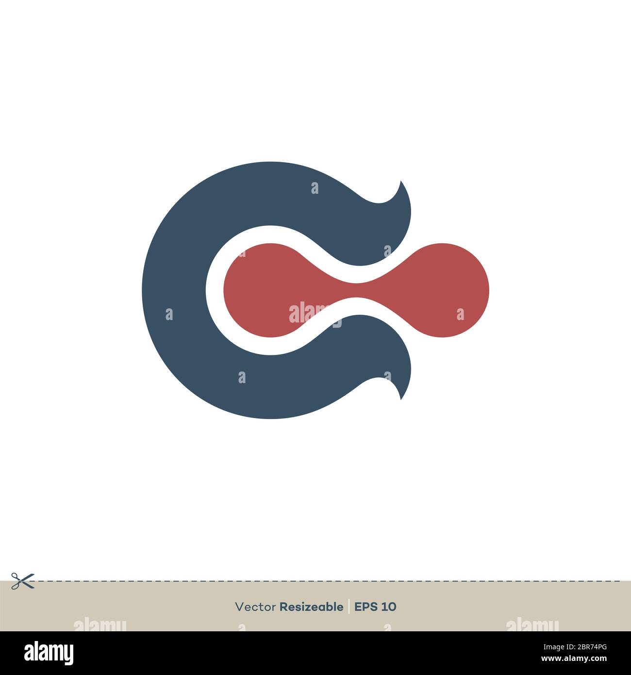 C Letter Vector Icon Logo Template Flat Design Stock Photo - Alamy